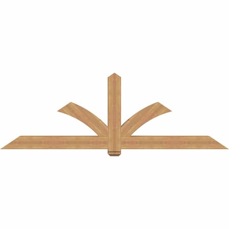 Ekena Millwork Redmond Smooth Timber Gable Bracket, Western Red Cedar, 96"W x 32"H x 5 1/2"D x 5 1/2"F, 8/12 Pitch GBW096X32X0606RED00SWR